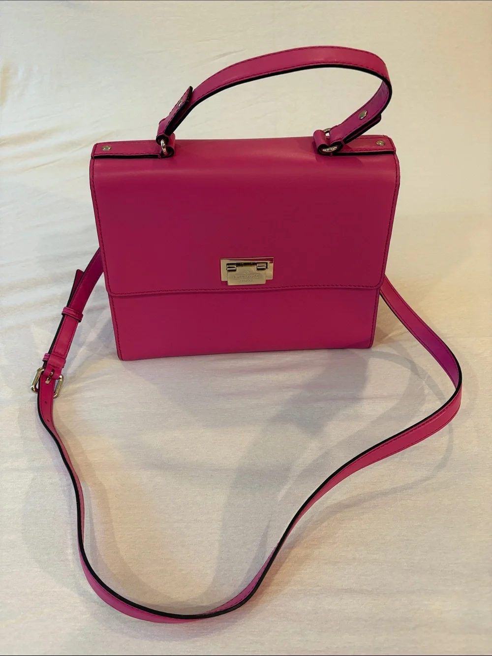 kate spade Fuchsia Top-Handle Satchel with Gold-Tone Hardware